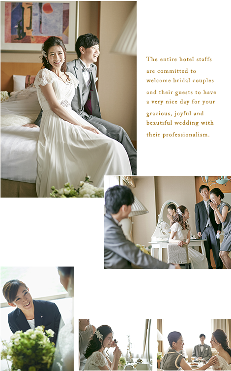 The entire hotel staffs are committed to welcome bridal couples and their guests to have a very nice day for your gracious, joyful and beautiful wedding with their professionalism.